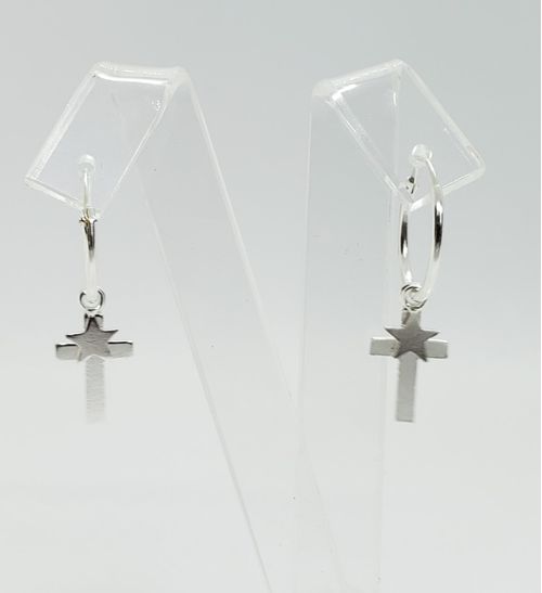 Aros Argollas De Plata 925 Con Dije Colgante Arpl04-11d