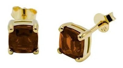 Aros Carmin Plata 925 Dorado Ca76123adn