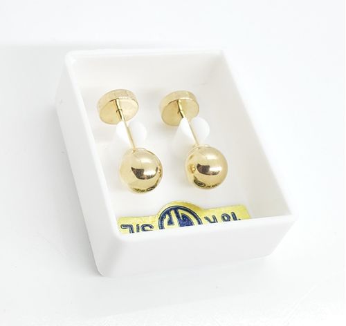 Aros Abridores Oro 18k Bolita 5 Mm Ch16-88d