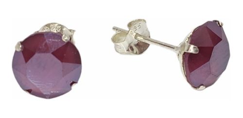 Aros Plata 925 - Circonio Color Rubi - Arpl88-9d