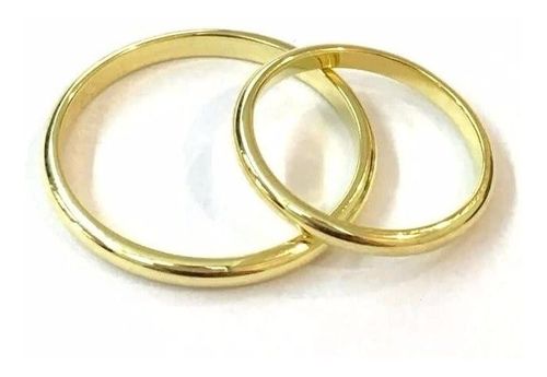 Alianzas Oro 18k - Media Caña - 2 Mm Ancho - 4 Grs El Par