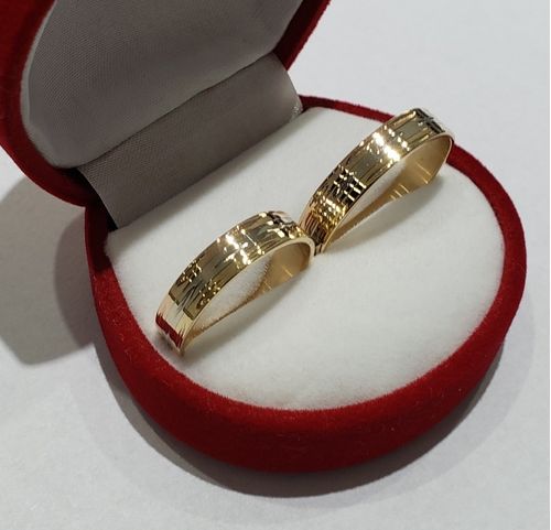 Par De Alianzas Oro 18k - Tricolor - 10 Grs El Par