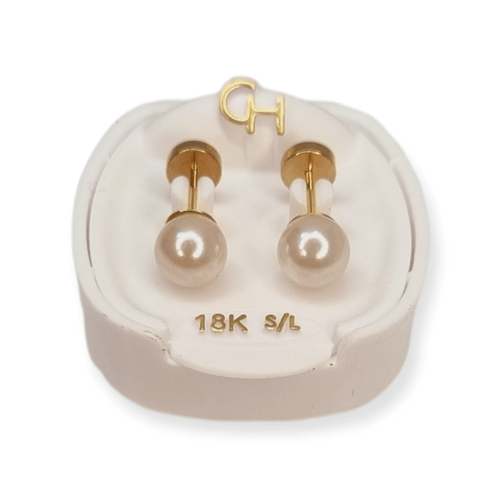Aros Abridores Oro 18k con Perla 771200 - 70d