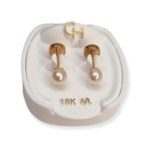 Aros Abridores Oro 18k con Perla 770900 - 77d