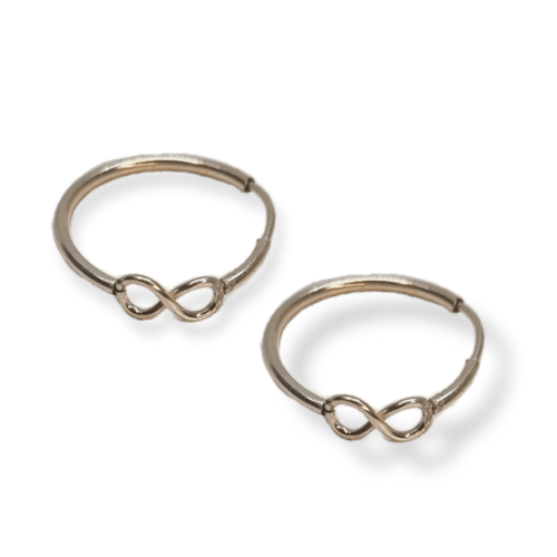 Aros Argollas de Plata 925 - Infinito -ARPL106 - 7d