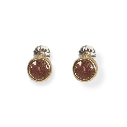 Aros Plata 925 - Duble - Circonio Rosa ARPL119 - 16d