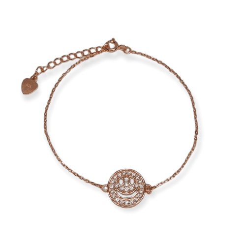 Pulsera Plata 925 con baño Rose Kl136 - 18d