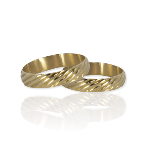 Alianzas Oro 18k - Facetado - 6 Gr El Par