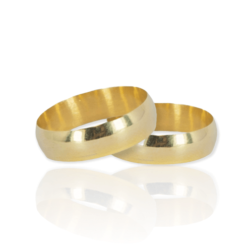 Par De Alianzas Oro 18k. - 6 Grs.- 5 Mm.- Italianas- Cod213