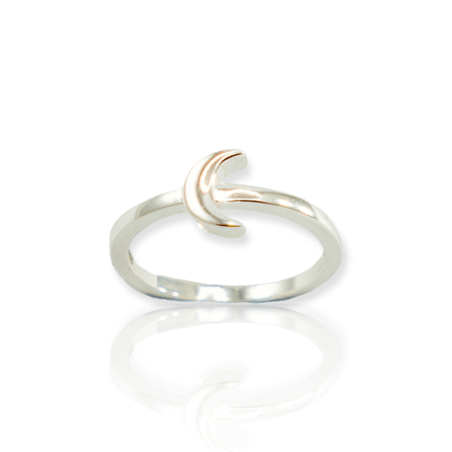 Anillo Plata 925 media luna - Ml730-16d