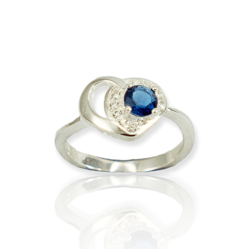 Anillo Plata 925 corazon con circonios - Ml734-21d