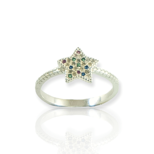 Anillo Plata 925 - Estrella - Mujer - Ml628-17d