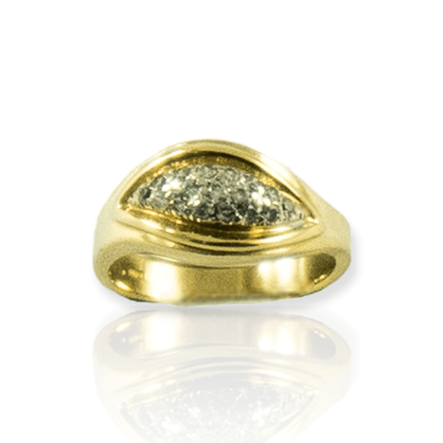 Anillo Oro 18k- Oro Blanco - Zirconio - 6,2 Grs - An131