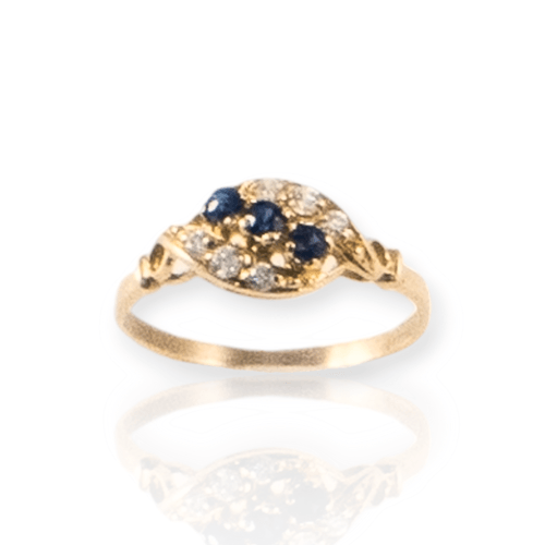 Anillo Oro 18k - Estilo Clasico - 2,2 Grs- An235