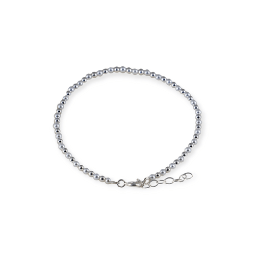Pulsera Plata 925 bolitas y perlitas Kl172 - 21d