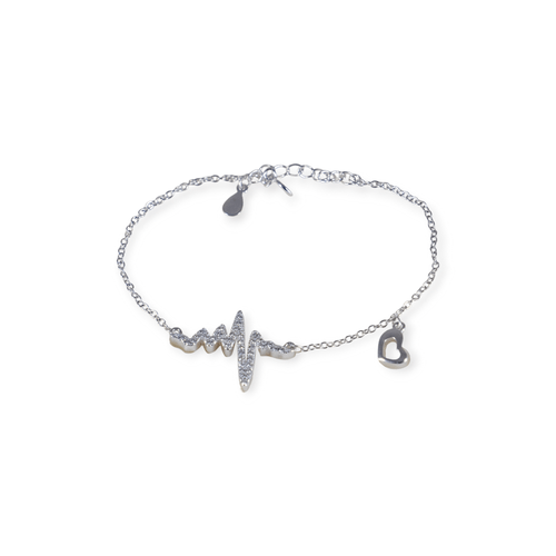 Pulsera Plata 925 Electrocardiograma Kl177 - 28d