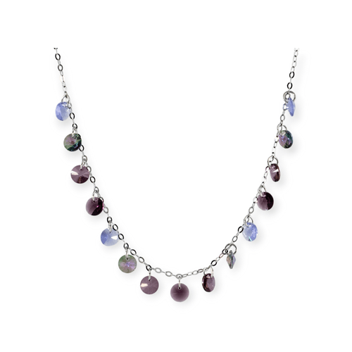 Cadena Plata 925 con cristales swarovski- Fr385-74d