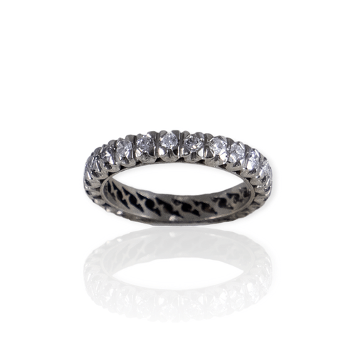 Anillo oro 18k Sin fin con brillantes - Mujer- An417 - 4,1grs