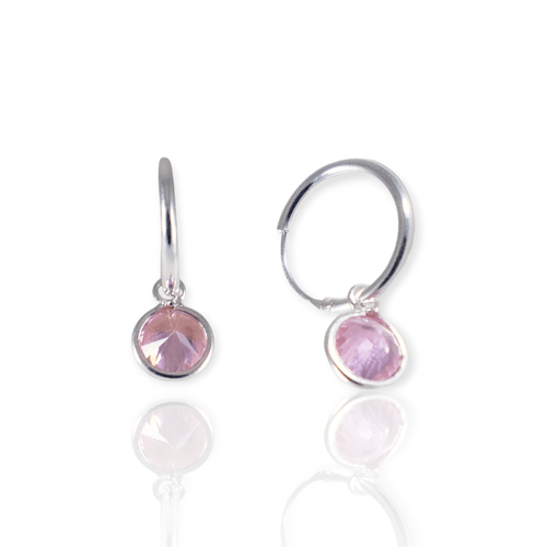 Aros Plata 925 argolla con circonios ARPL276 - 15d