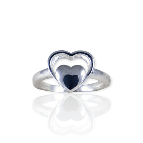 Anillo Plata 925 - corazon  - mujer - Ml794-22d