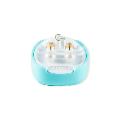 Aros Abridores Oro 18k con perlas 111200 - 104d