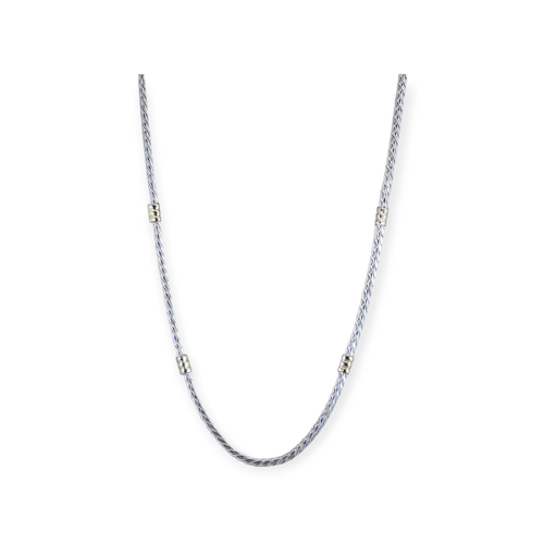 Cadena Plata 925 tipo Spiga combinada con duble Ho63 - 53d