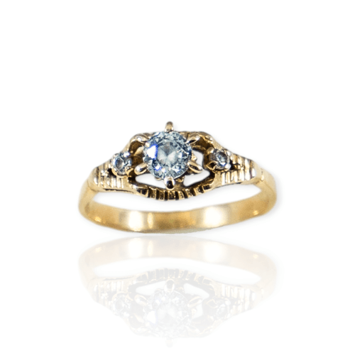 Anillo oro 18k tipo solitario - An495 - 2,9gr
