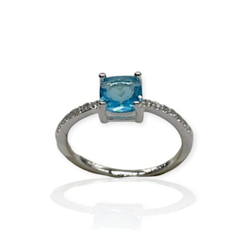 Anillo Plata 925 tipo solitario mujer - Ml929 - 20d