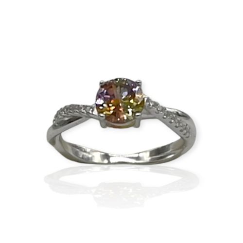 Anillo Plata 925 tipo solitario mujer - Ml945 - 45d