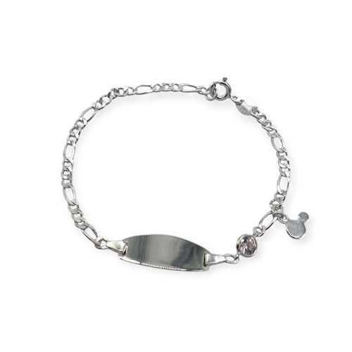 Pulsera Plata 925 con chapa de identidad Kl298 - 23d