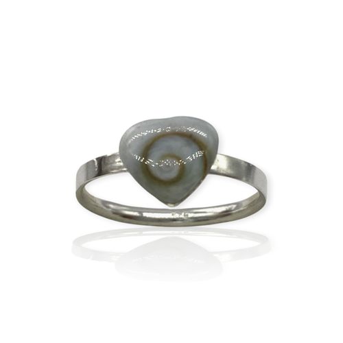 Anillo Plata 925 Corazón de nácar - Ml1010 - 8d