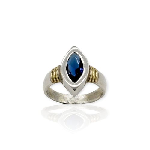 Anillo Plata 925 Combinado En Oro Duble - Ml36-24d