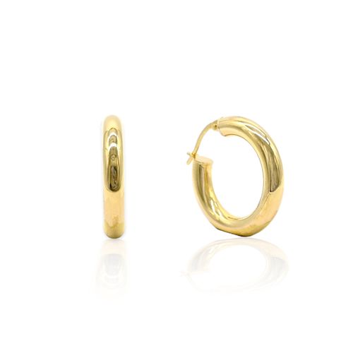 Aros oro 18k argolla estilo cubano - Ar137 - 2,2gr