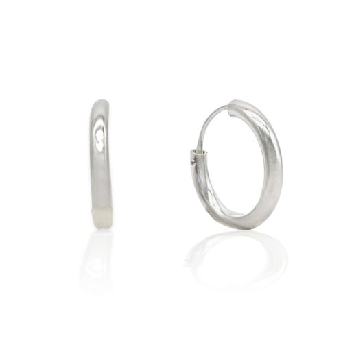 Aros plata 925 argolla estilo cubano ARPL385 - 21d