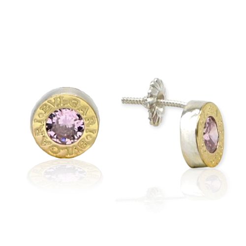 Aros plata 925 Bvlgari con circón ARPL423 - 14d