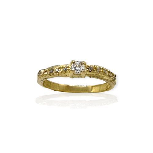Anillo oro 18k tipo solitario - An580 - 2,8g