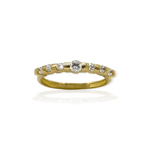 Anillo oro 18k medio sin fin - An583 - 2,4g