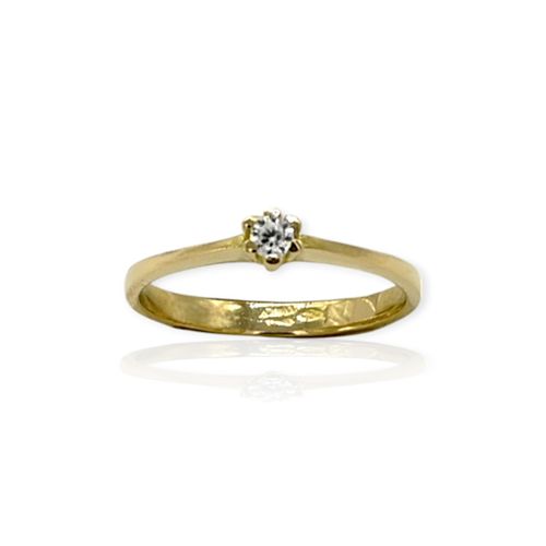 Anillo oro 18k solitario - An587 - 2,2g