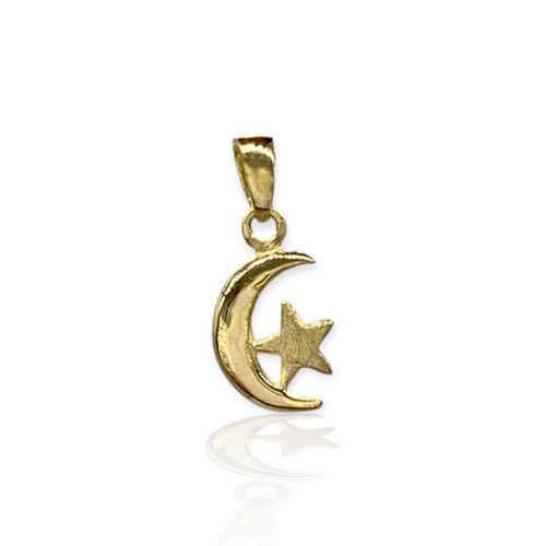 Dije oro 18k luna con estrella - Di190 - 0,9gr
