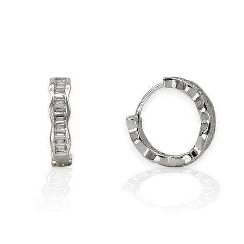 Aros plata 925 argolla con cubics ARPL524 - 27d