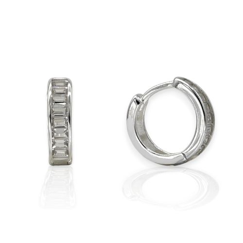 Aros plata 925 argolla con cubics ARPL525 - 31d