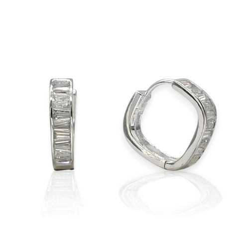 Aros plata 925 argolla con cubics ARPL527 - 29d
