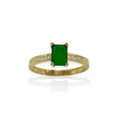 Anillo oro 18k solitario - An591 - 2,1g