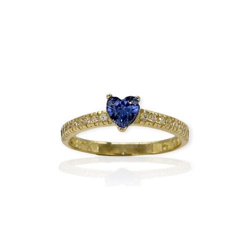 Anillo oro 18k solitario - An592 - 2,2g