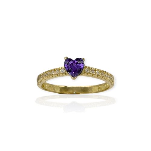 Anillo oro 18k solitario - An593 - 2,2g