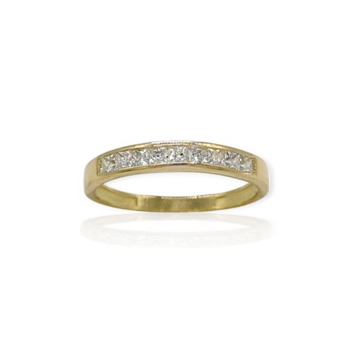 Anillo oro 18k medio sin fin - An596 - 1,9g