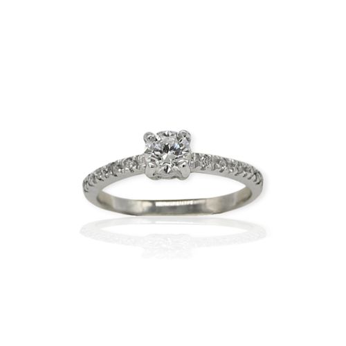 Anillo oro 18k solitario - An600 - 2,7g