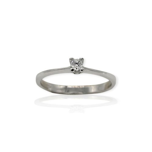 Anillo oro 18k solitario - An605 - 2g