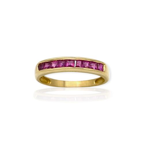 Anillo oro 18k medio sin fin - An620 - 2,8g