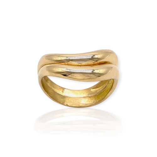 Anillo oro 18k diseño moderno - An629 - 4,3g